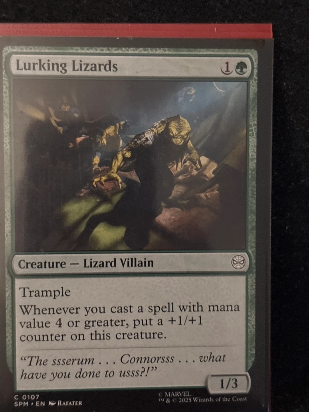 Magic the Gathering Lurking Lizards Card