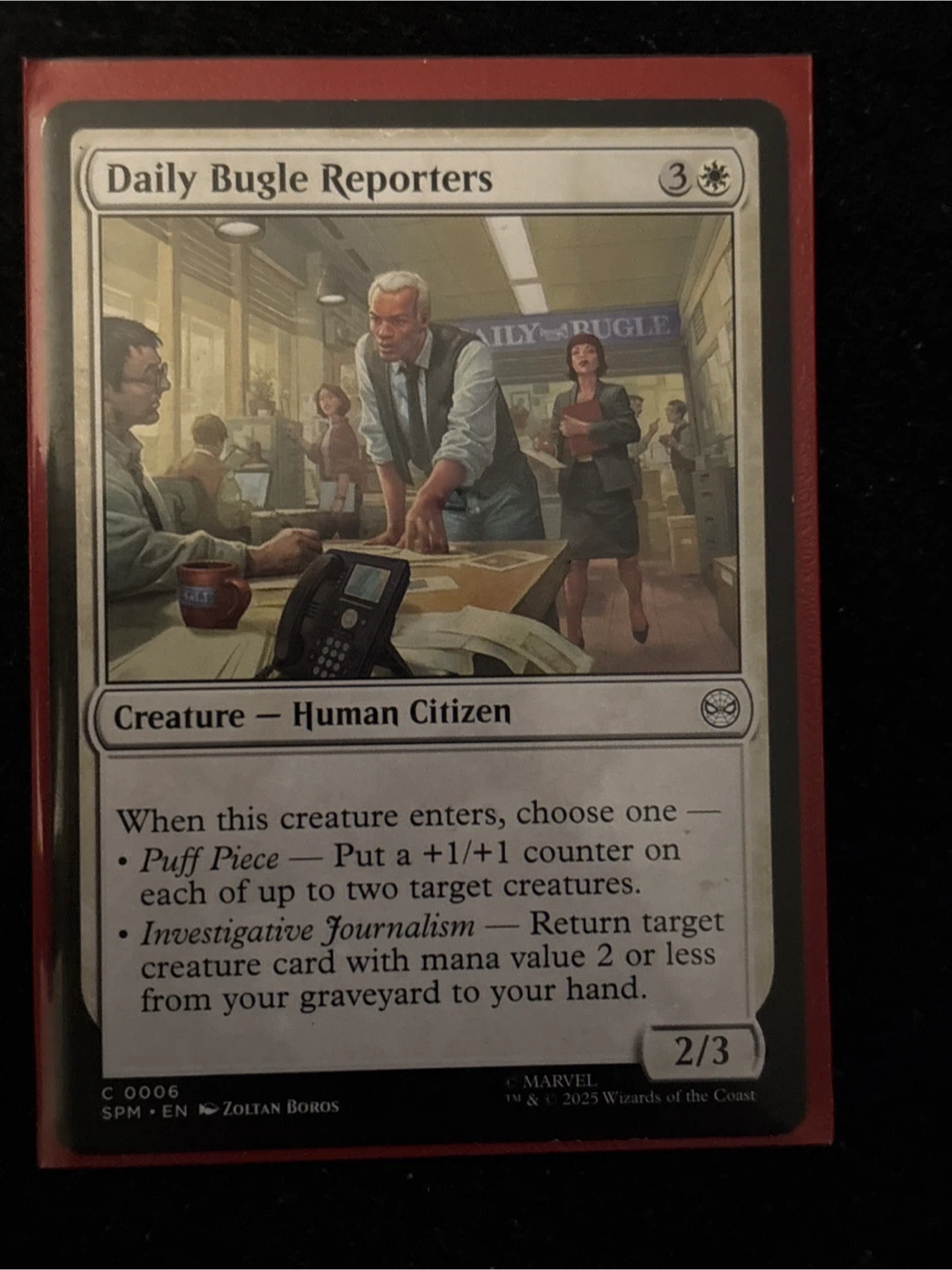 Daily Bugle Reporters Magic The Gathering Card