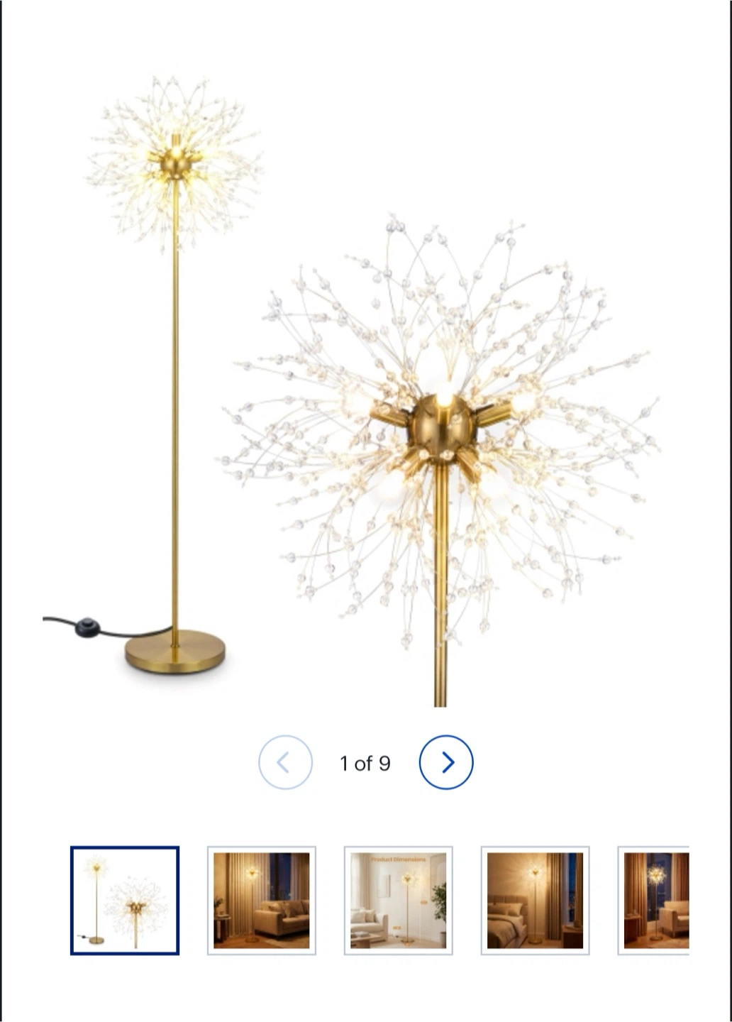 Dandelion Crystal Floor Lamp