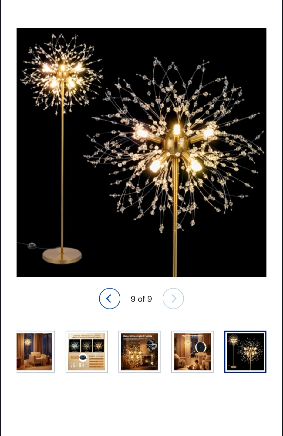 Dandelion Crystal Floor Lamp - photo 2