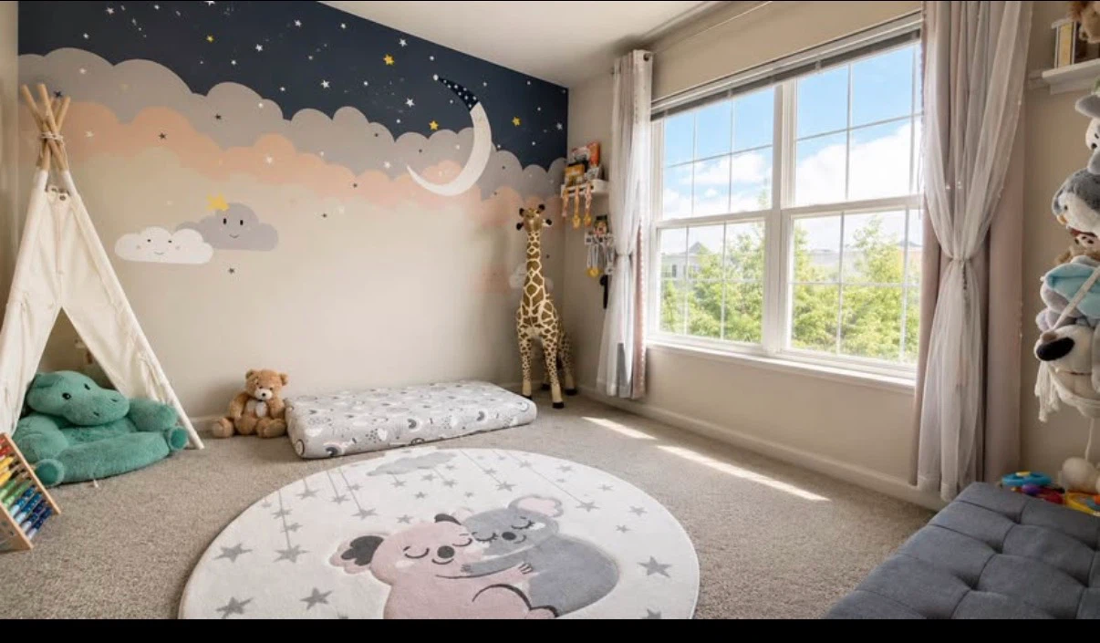 Koala Themed Kids Round Rug