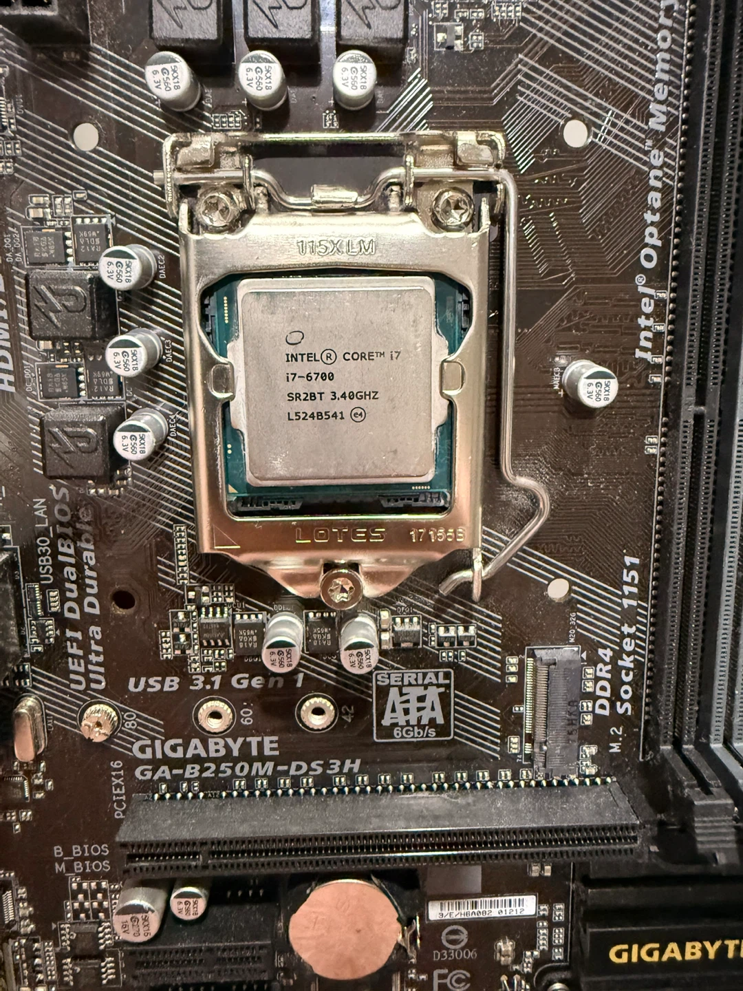 Intel Core i7-6700 CPU with Cooler and motherboard - photo 3