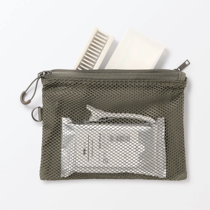 MUJI Polyester Two Zipper Case_Medium_Color: Khaki_NWT - photo 2