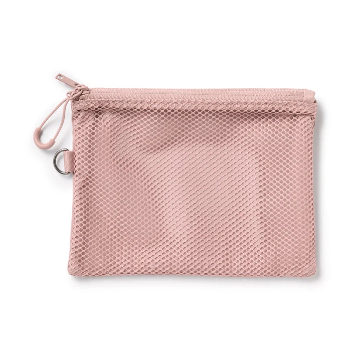 MUJI Polyester Two Zipper Case_Medium_Color: Pink_NWT