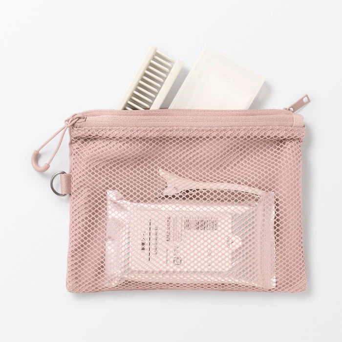 MUJI Polyester Two Zipper Case_Medium_Color: Pink_NWT - photo 5