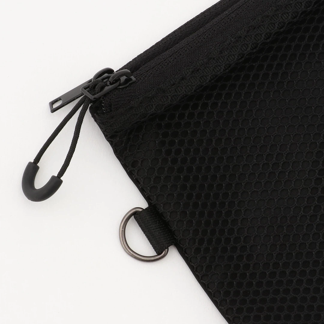 MUJI Polyester Two Zipper Case_Medium_Color: Black_NWT