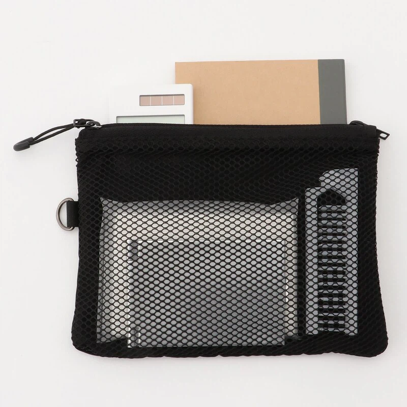 MUJI Polyester Two Zipper Case_Medium_Color: Black_NWT - photo 2