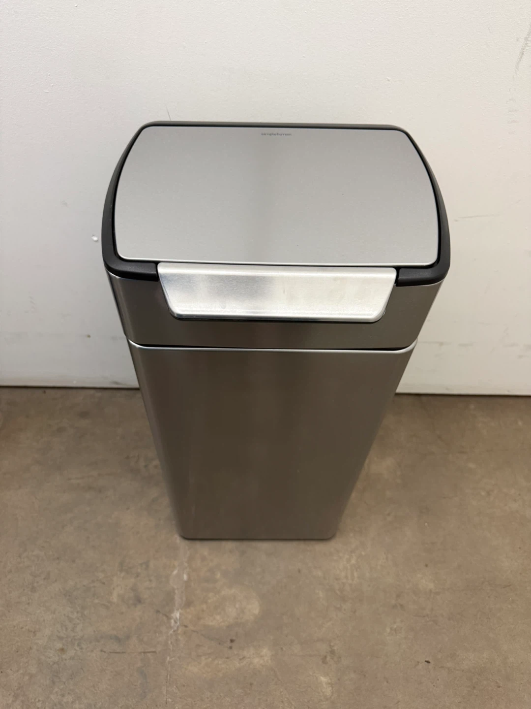 Simplehuman Stainless SteelTrash Can + FREE Trash Bags – $55