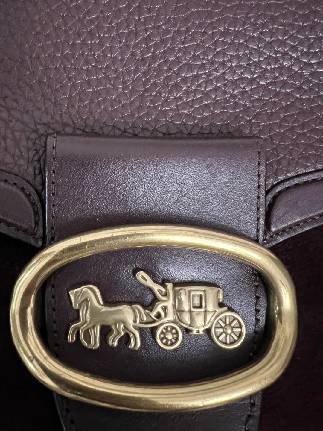 Coach Horse and Carriage Dark Brown Leather Shoulder Bag - photo 4