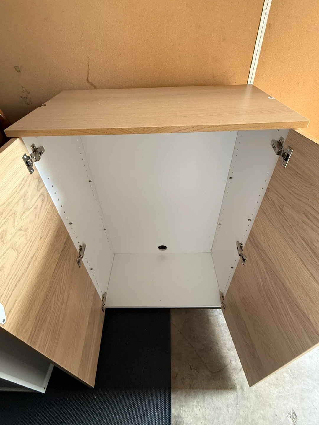 Light Oak Finish 2-Door Storage Cabinet  – $150 - photo 2
