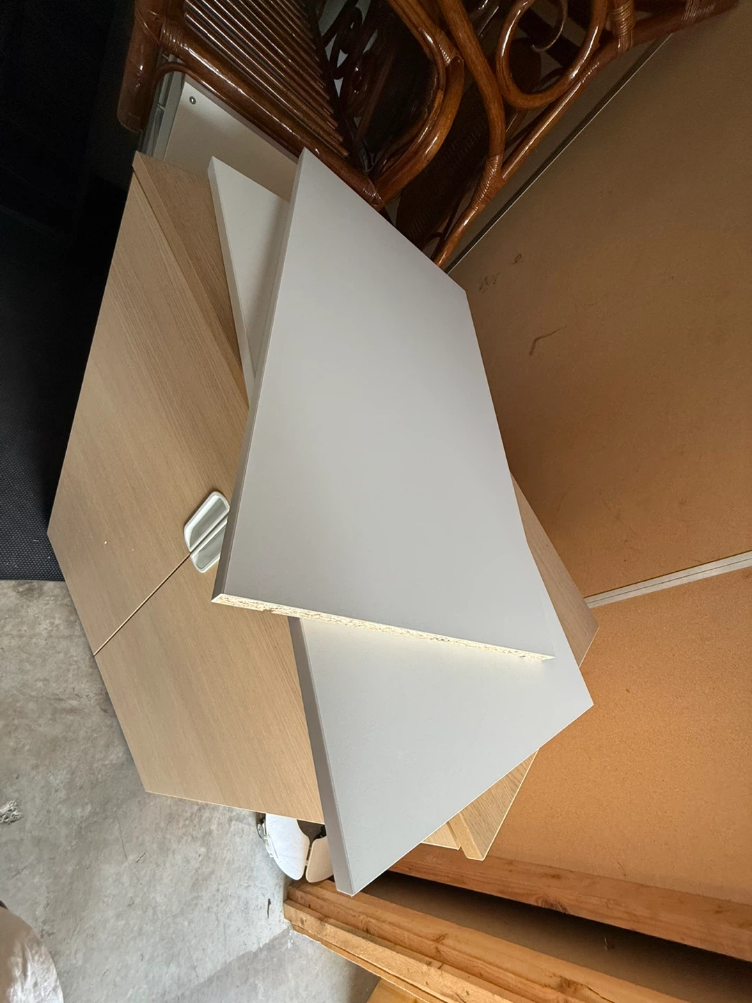 Light Oak Finish 2-Door Storage Cabinet  – $150 - photo 3