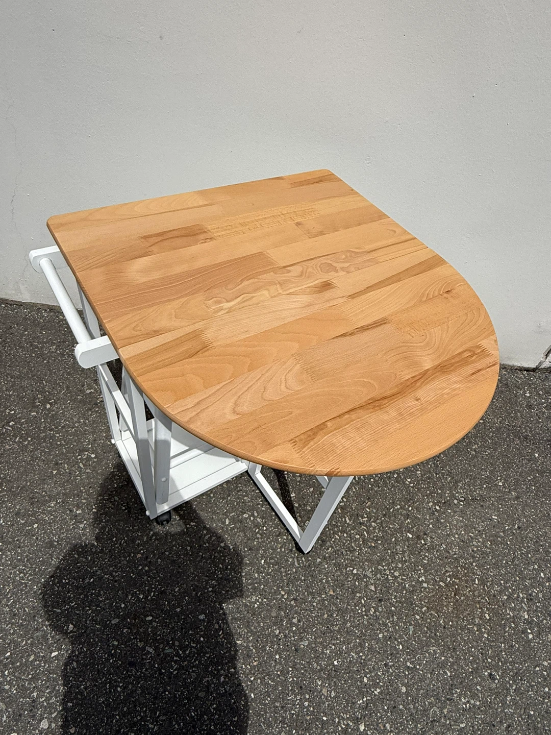 Space-Saving Folding Dining Table with 2 Stools – $150 - photo 3