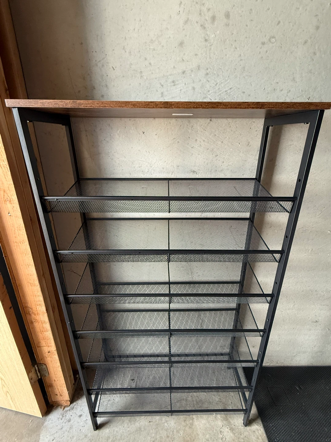 Black Metal Mesh Storage Rack / Multi-Tier Organizer – $45