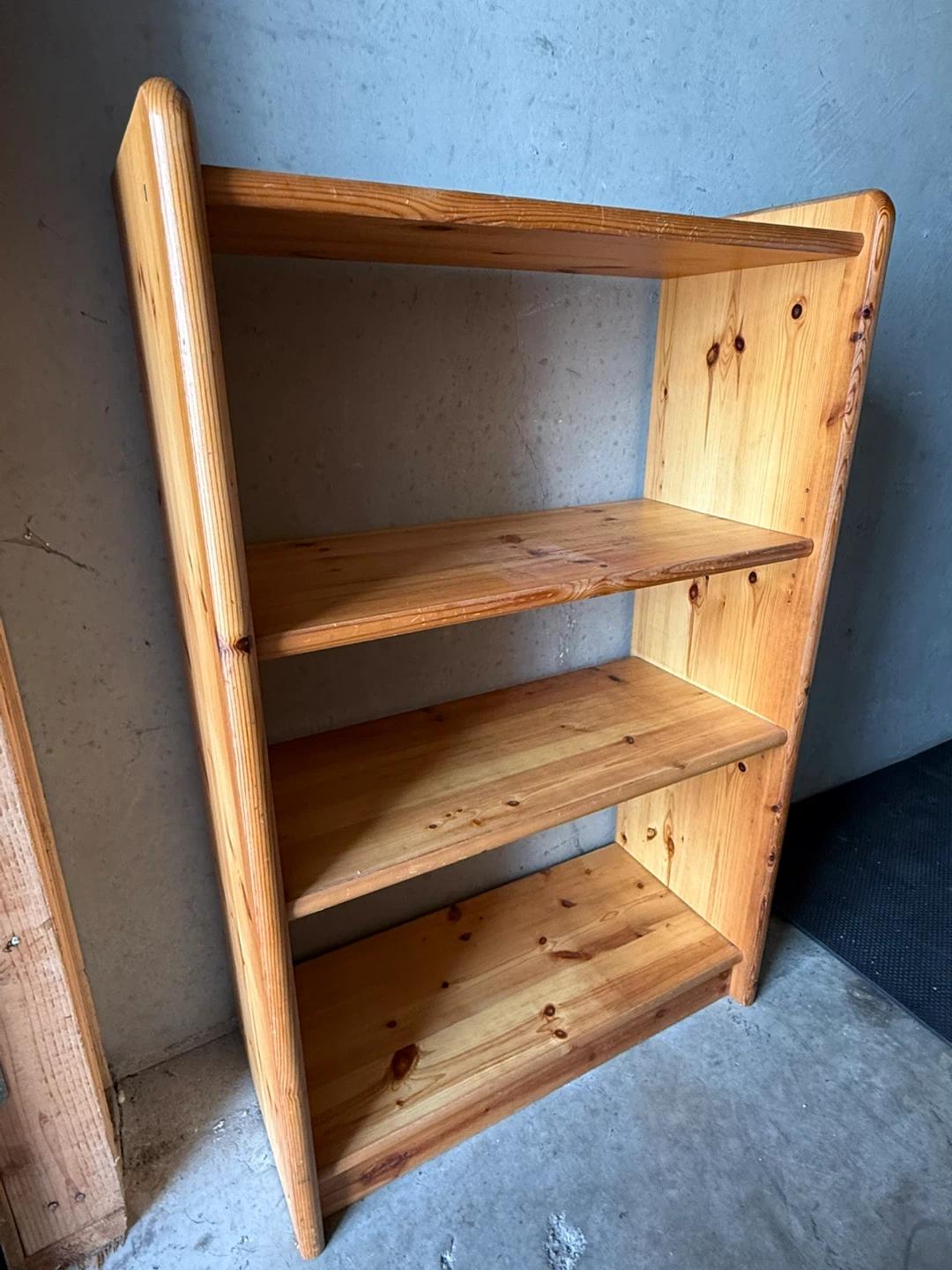 2 Natural Pine Wood 4-Tier Bookshelves – $100 for Both - photo 2