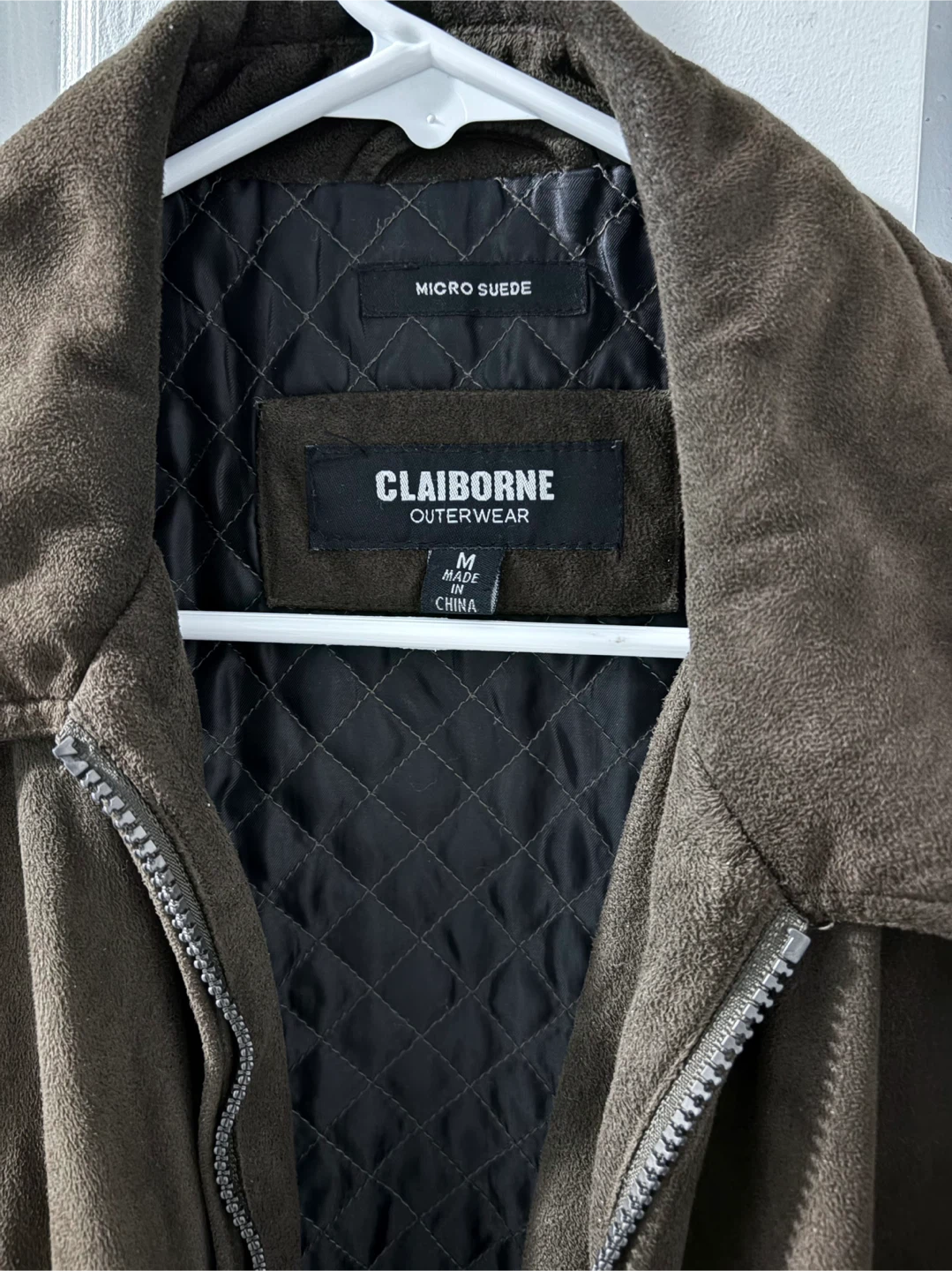 Claiborne Micro Suede Jacket Brown - photo 3