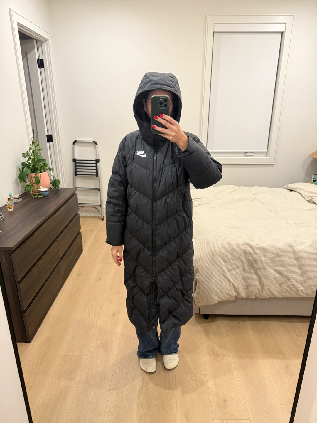 Nike Long Black Puffer Jacket