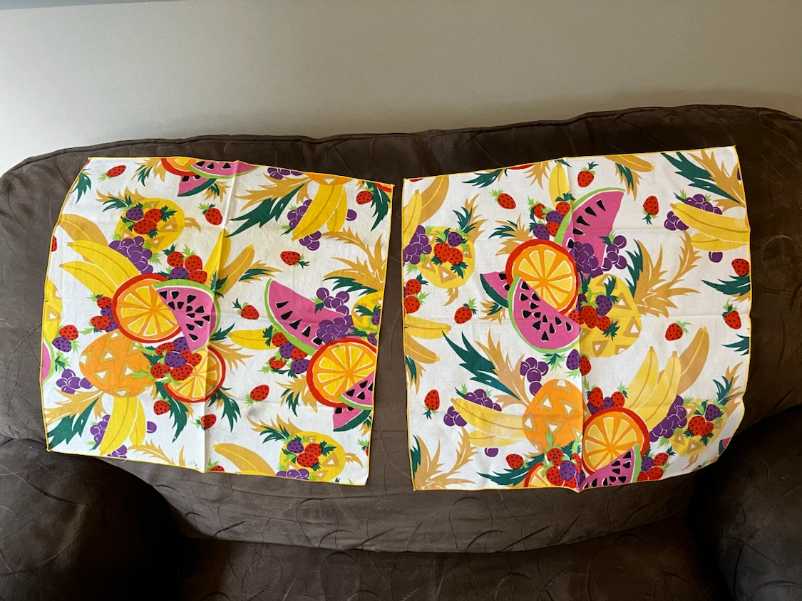 Two Fruit Print Placemats