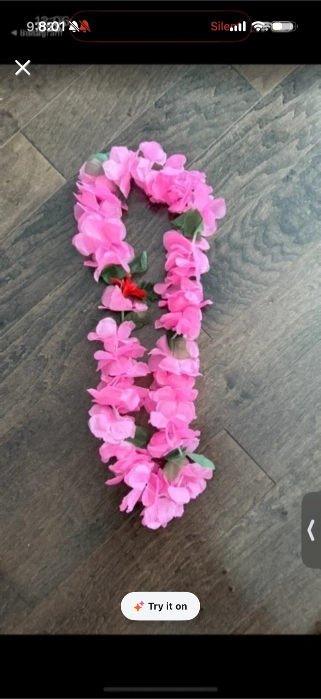 Pink Floral Lei Necklace