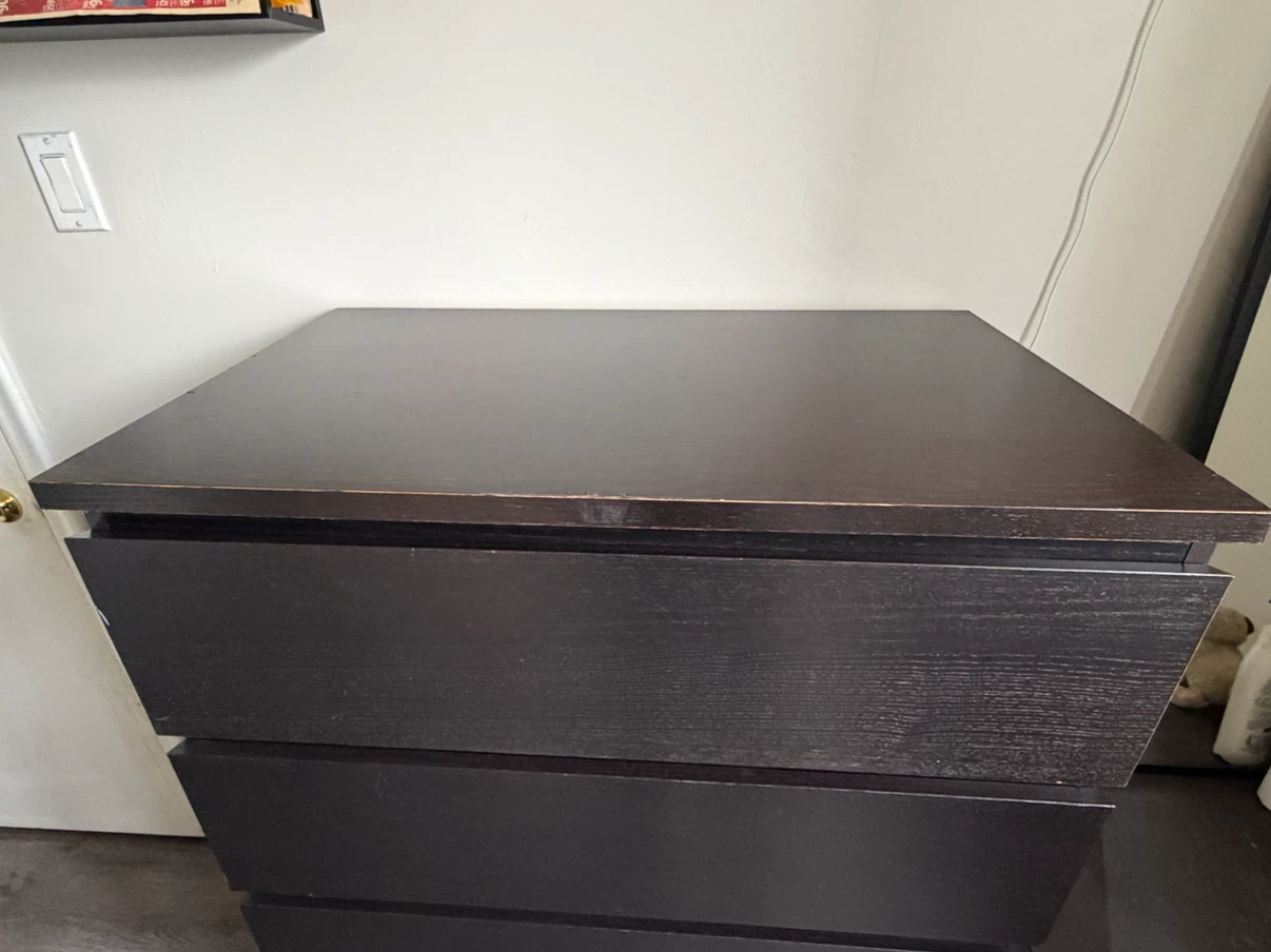 5-Drawer Tall Dresser in Dark Brown