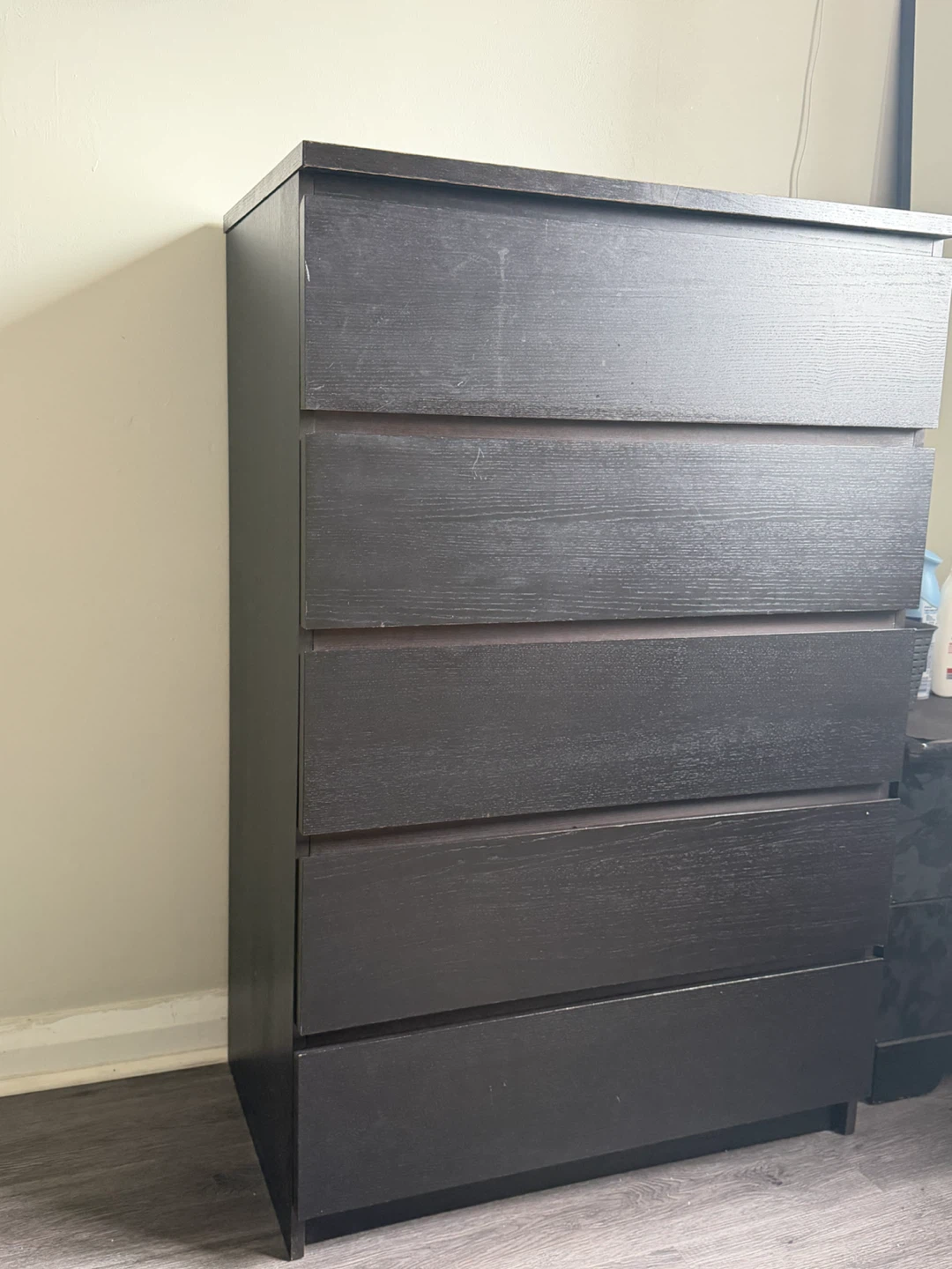 5-Drawer Tall Dresser in Dark Brown - photo 2