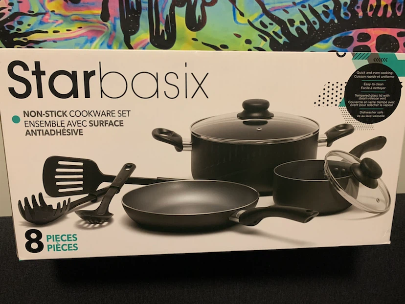 Starbasix 8-Piece Non-Stick Cookware Set