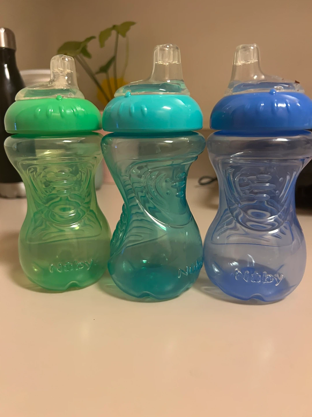 Nuby Sippy Cups, Set of 3 (no-spill)