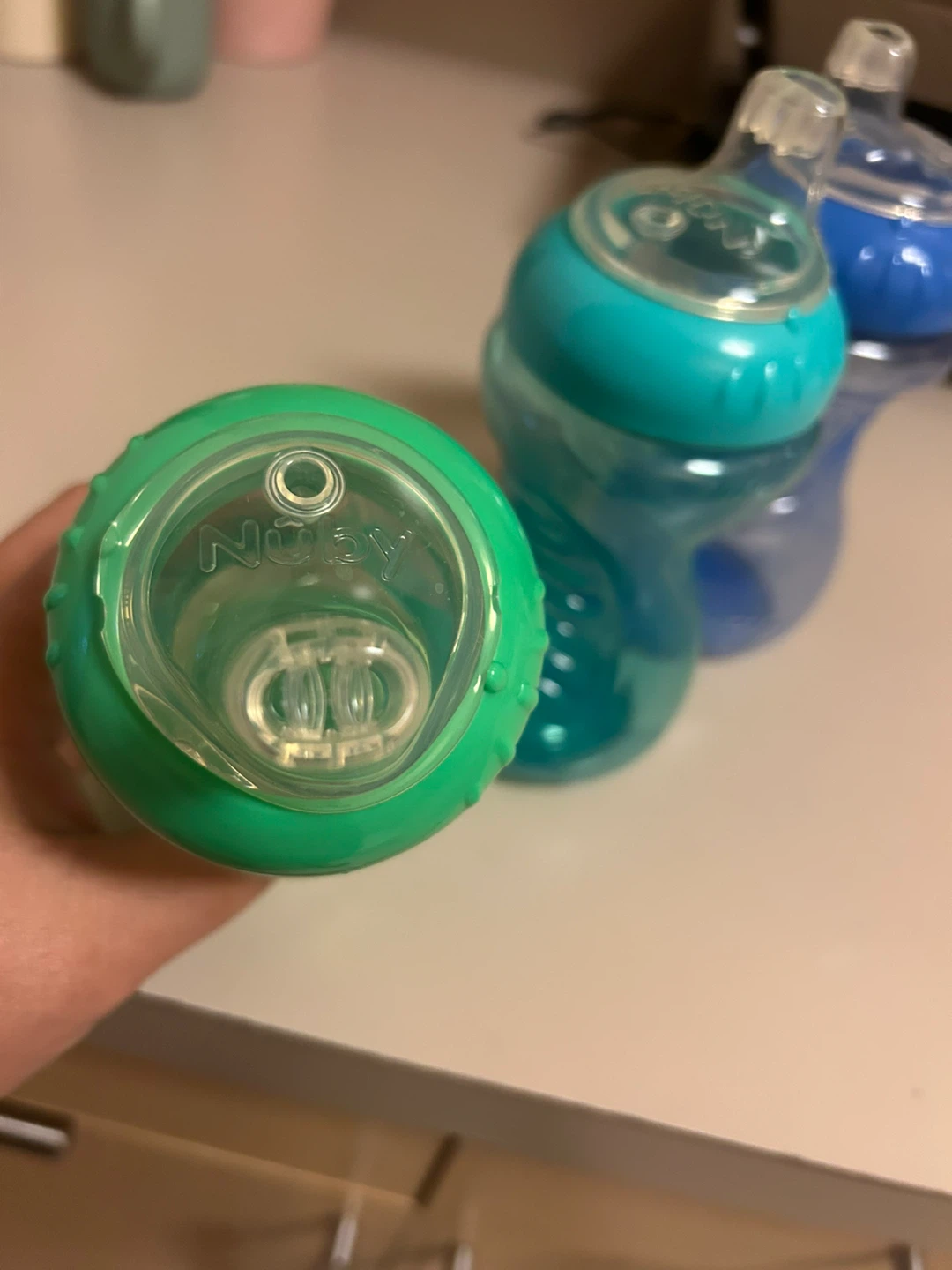Nuby Sippy Cups, Set of 3 (no-spill) - photo 3