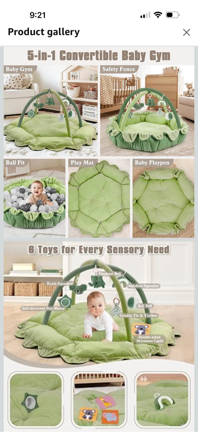 5-in-1 Convertible Baby Gym Play Mat