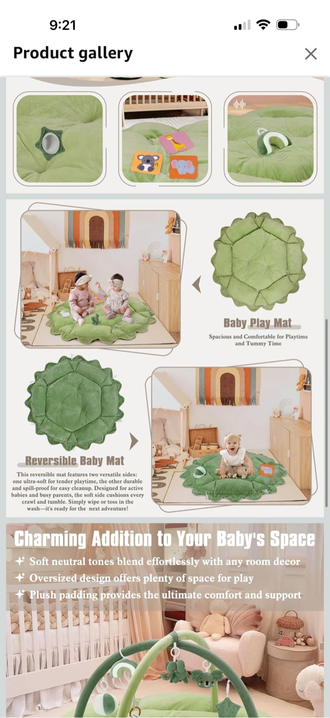 5-in-1 Convertible Baby Gym Play Mat - photo 2