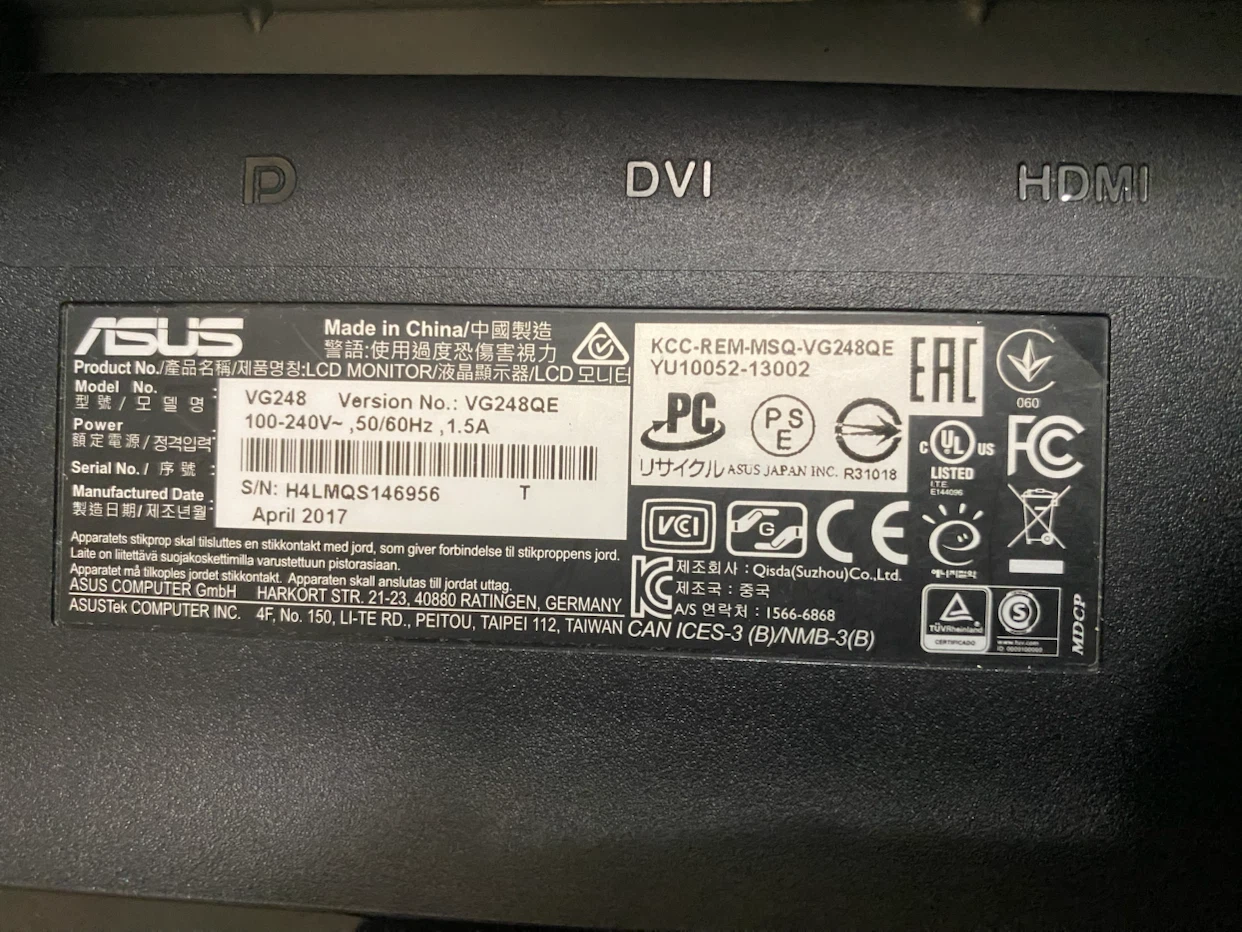 ASUS VG248QE 24-inch Monitor - photo 3