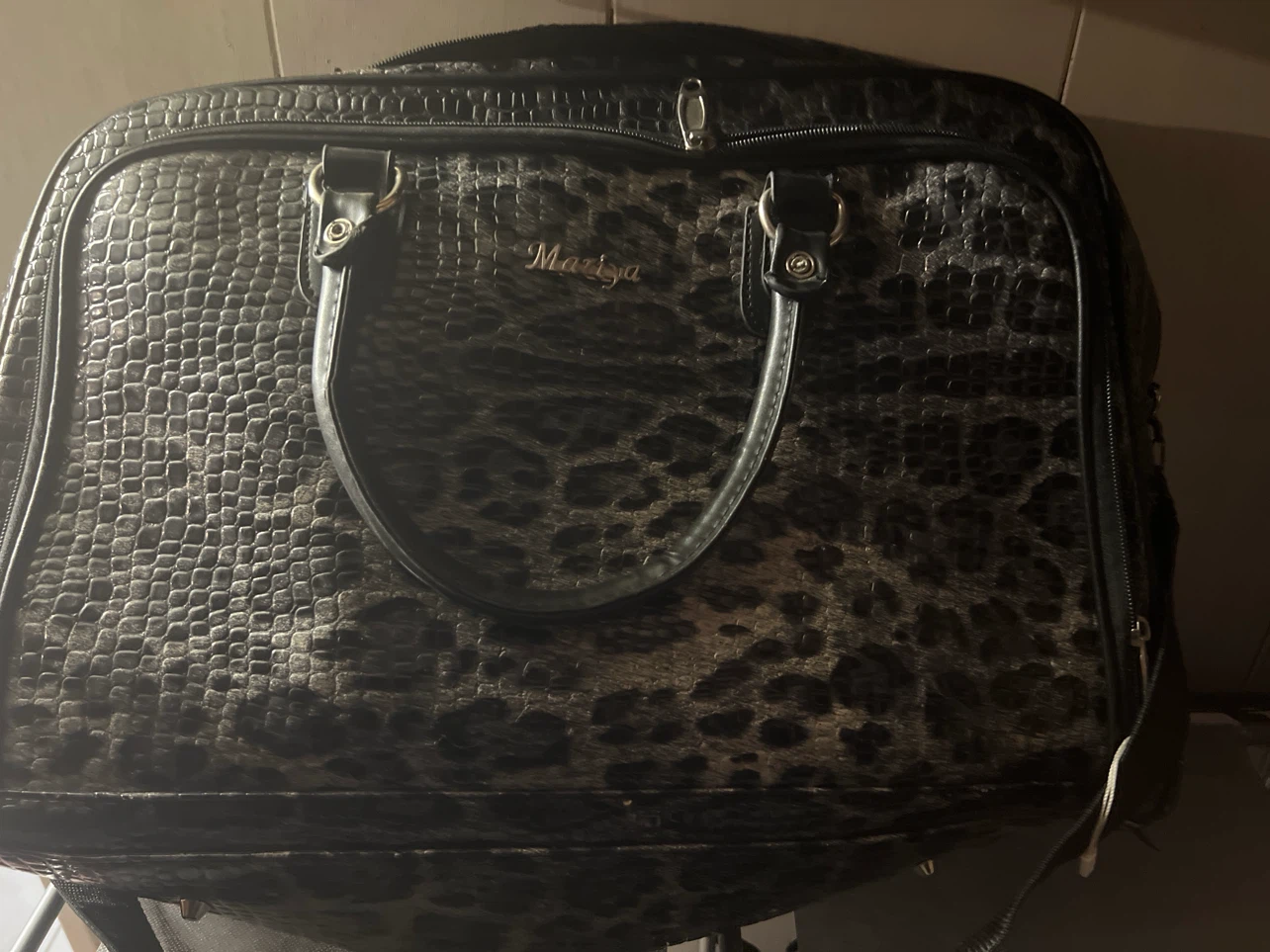 Mariza Leopard Print Handbag