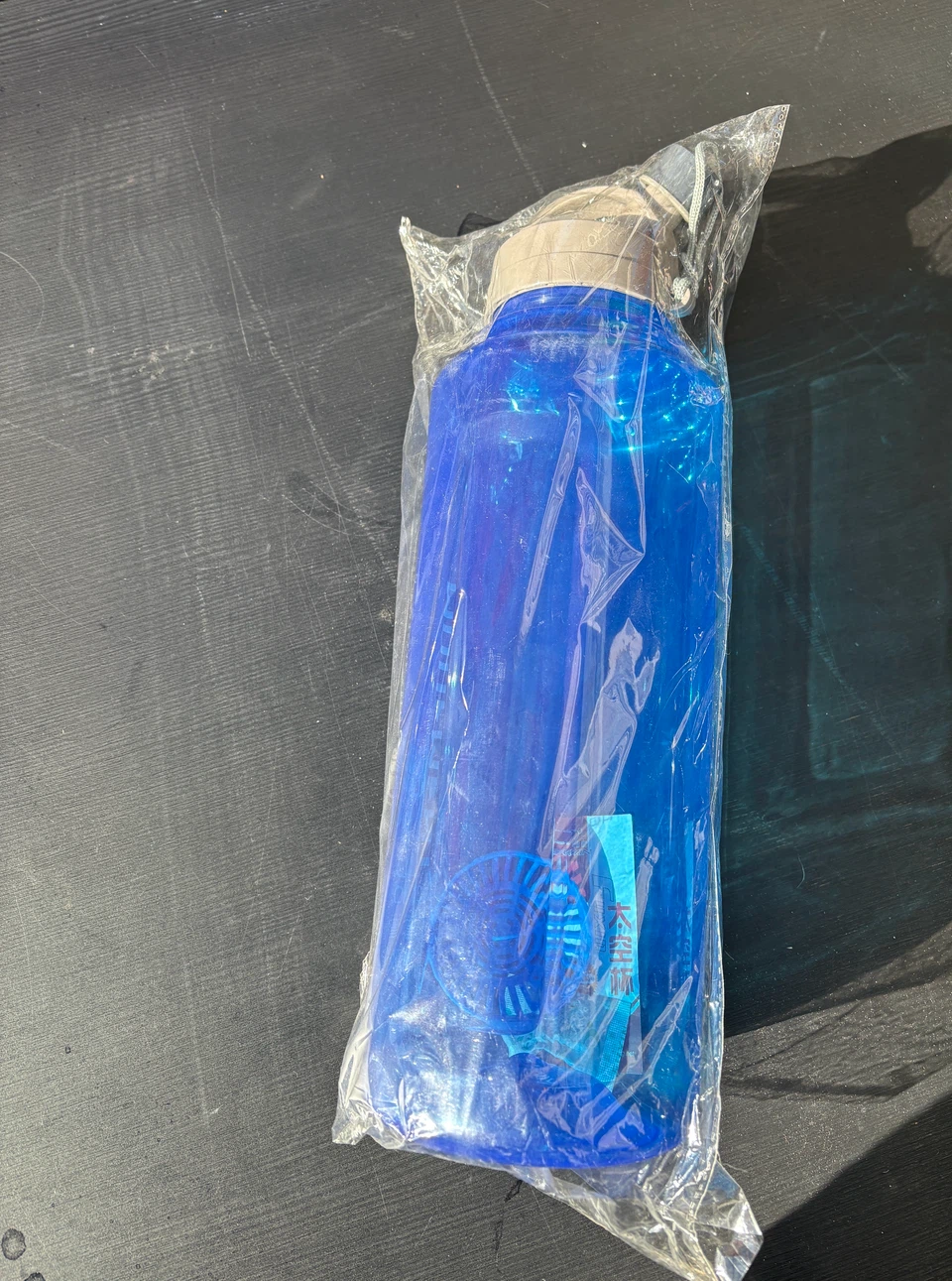 New Blue Plastic Water Bottle