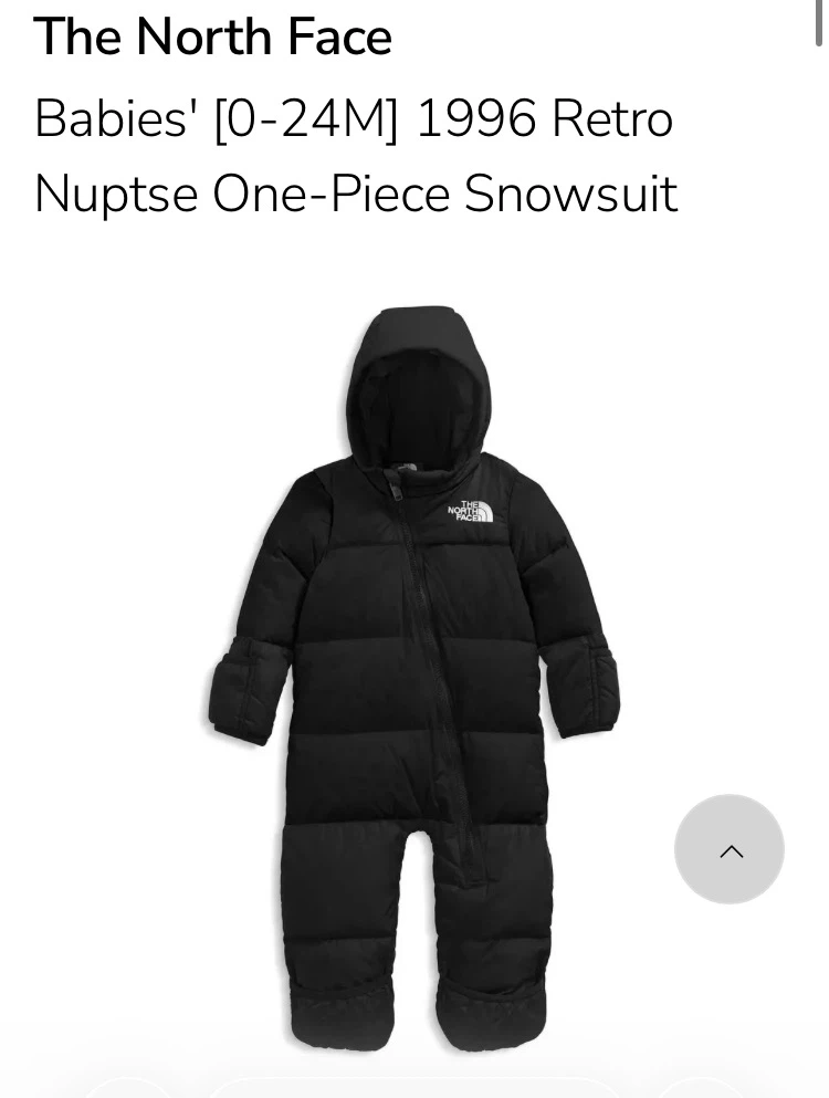 Babies' [3-6M] 1996 Retro Nuptse One-Piece Snowsuit - photo 2