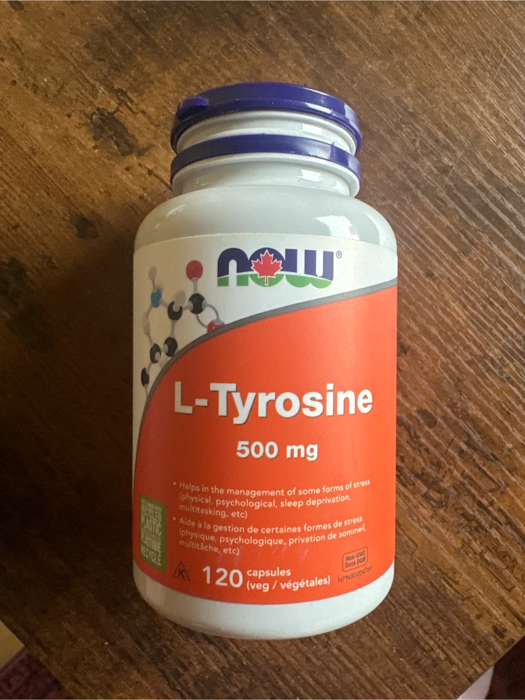 NOW Foods L-Tyrosine 500 mg 120 Capsules