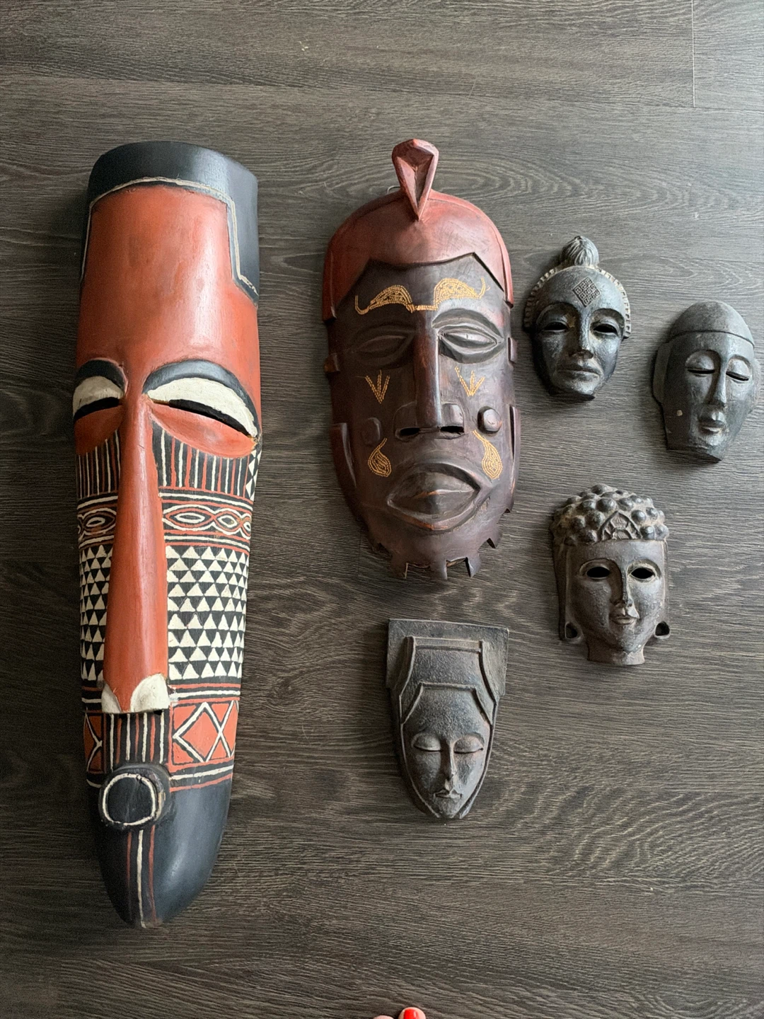Wood carved masks