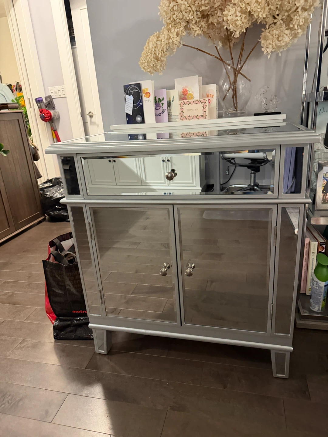 Mirrored Cabinet with Drawer
