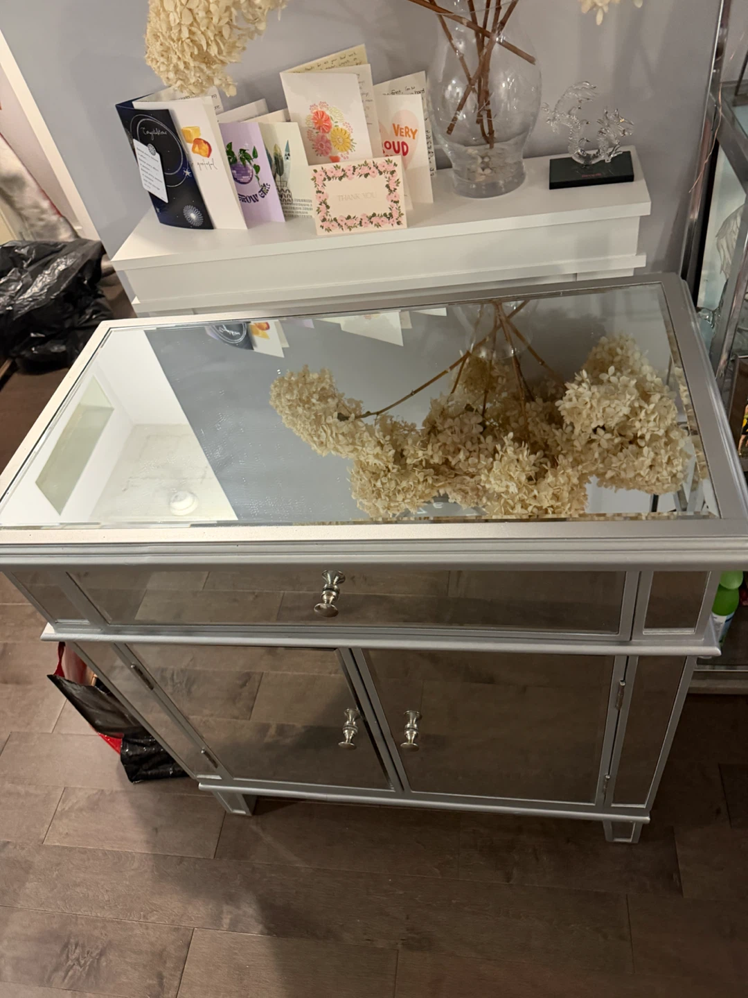 Mirrored Cabinet with Drawer - photo 2