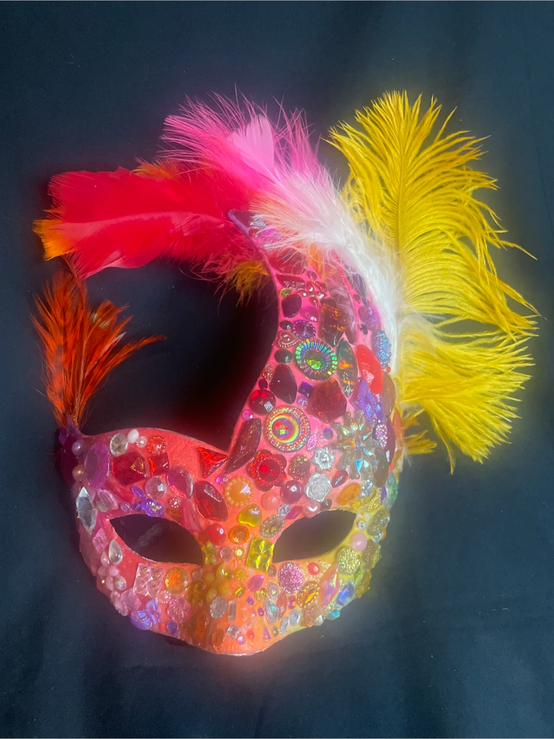 Jeweled Feather Masquerade Mask - photo 4