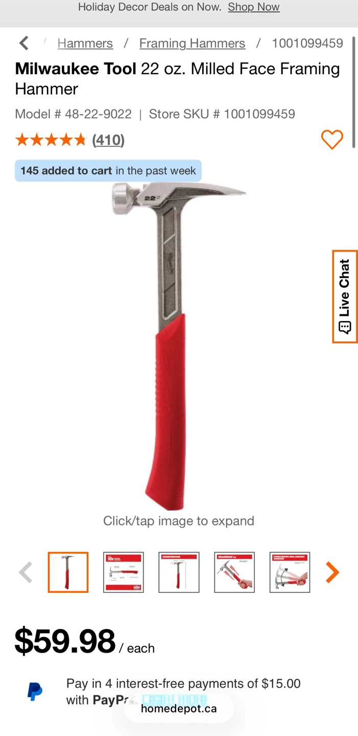 Milwaukee 22 oz. Milled Face Framing Hammer