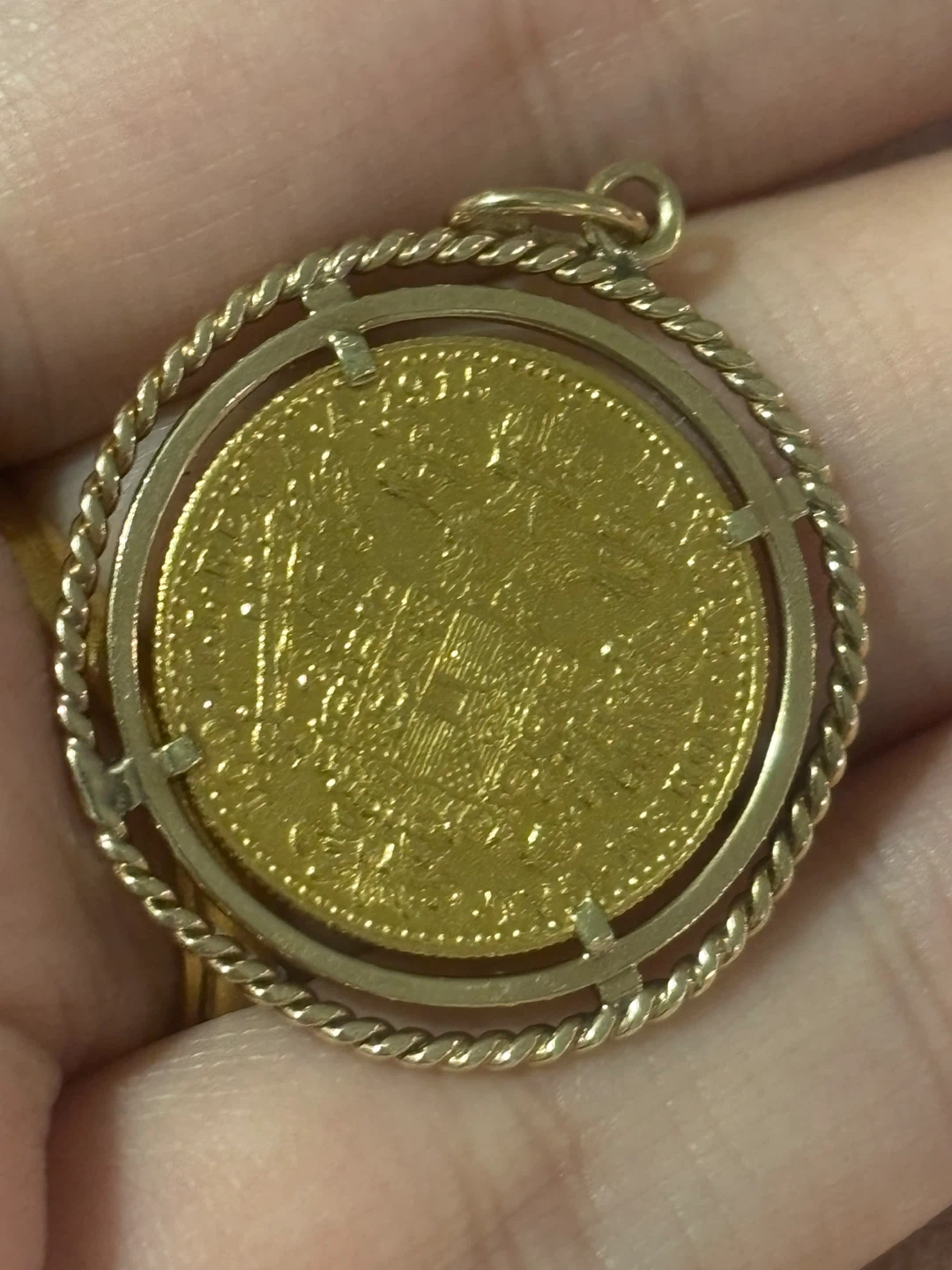 Gold Coin Pendant