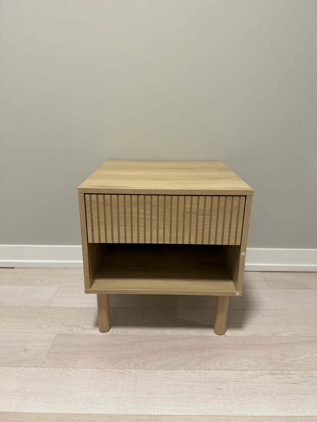Modern Light Oak Nightstand