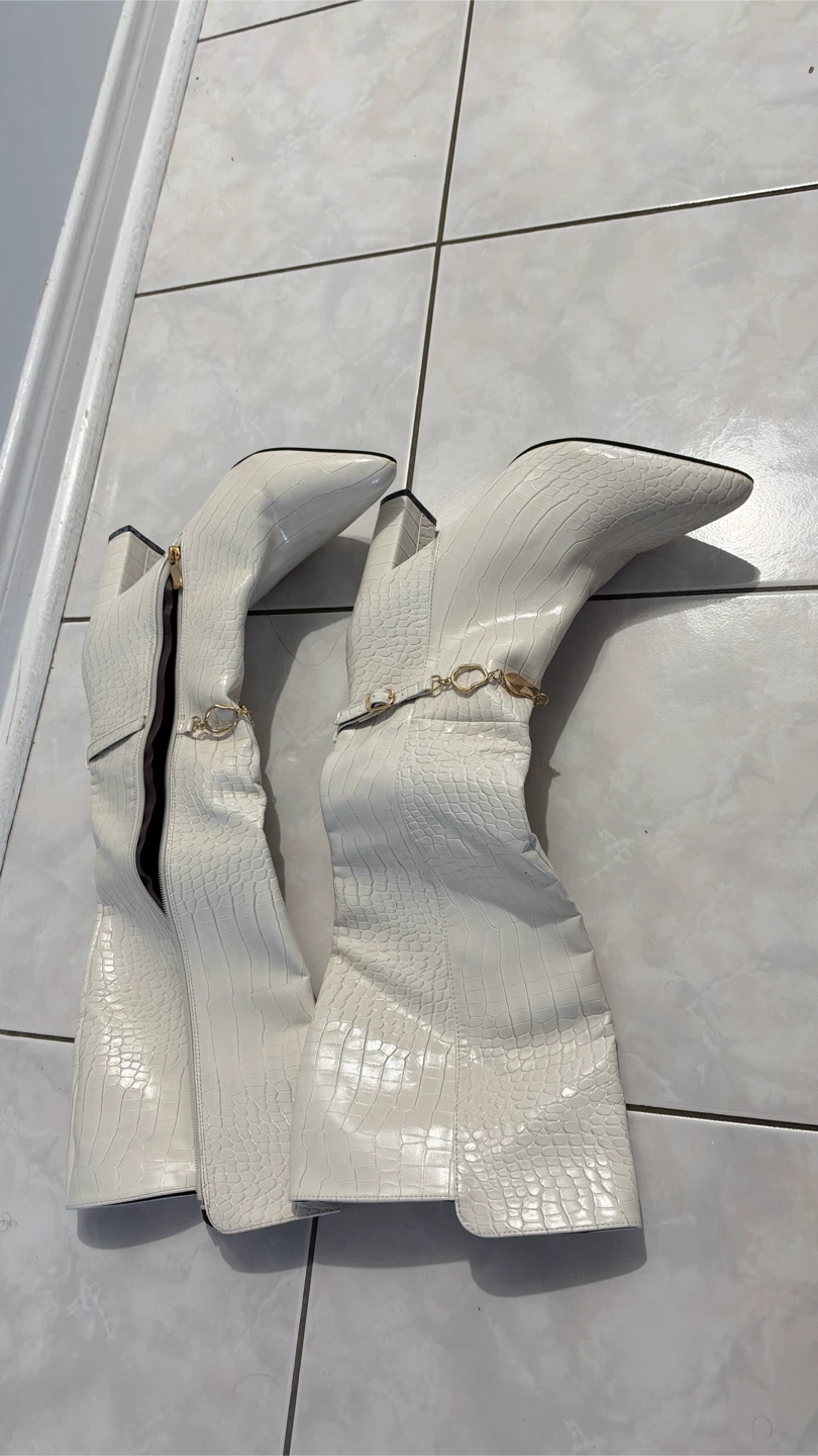 White high knee Boots size 41 - photo 2