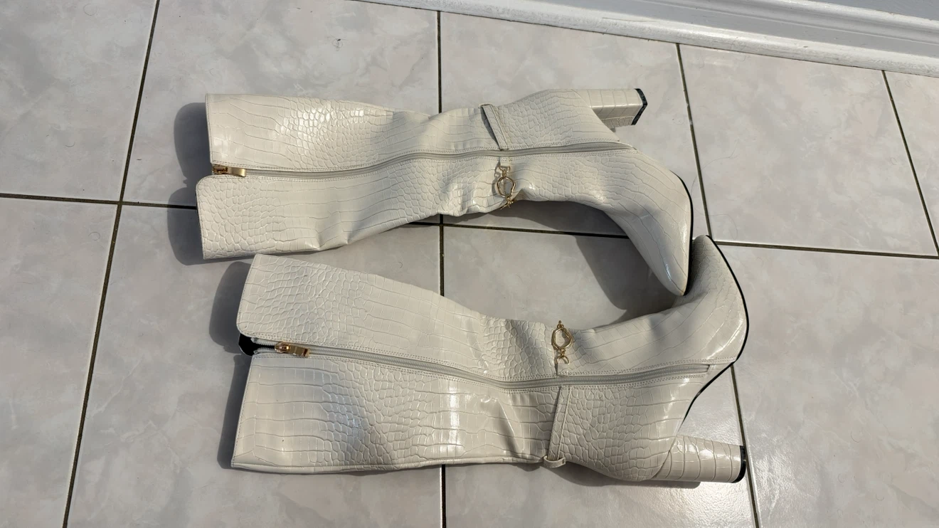 White high knee Boots size 41 - photo 3