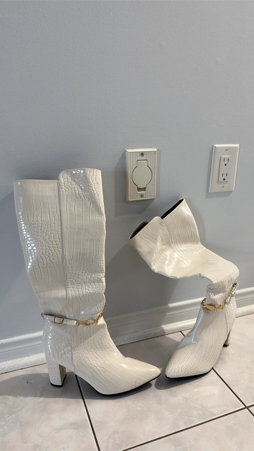 White high knee Boots size 41 - photo 5