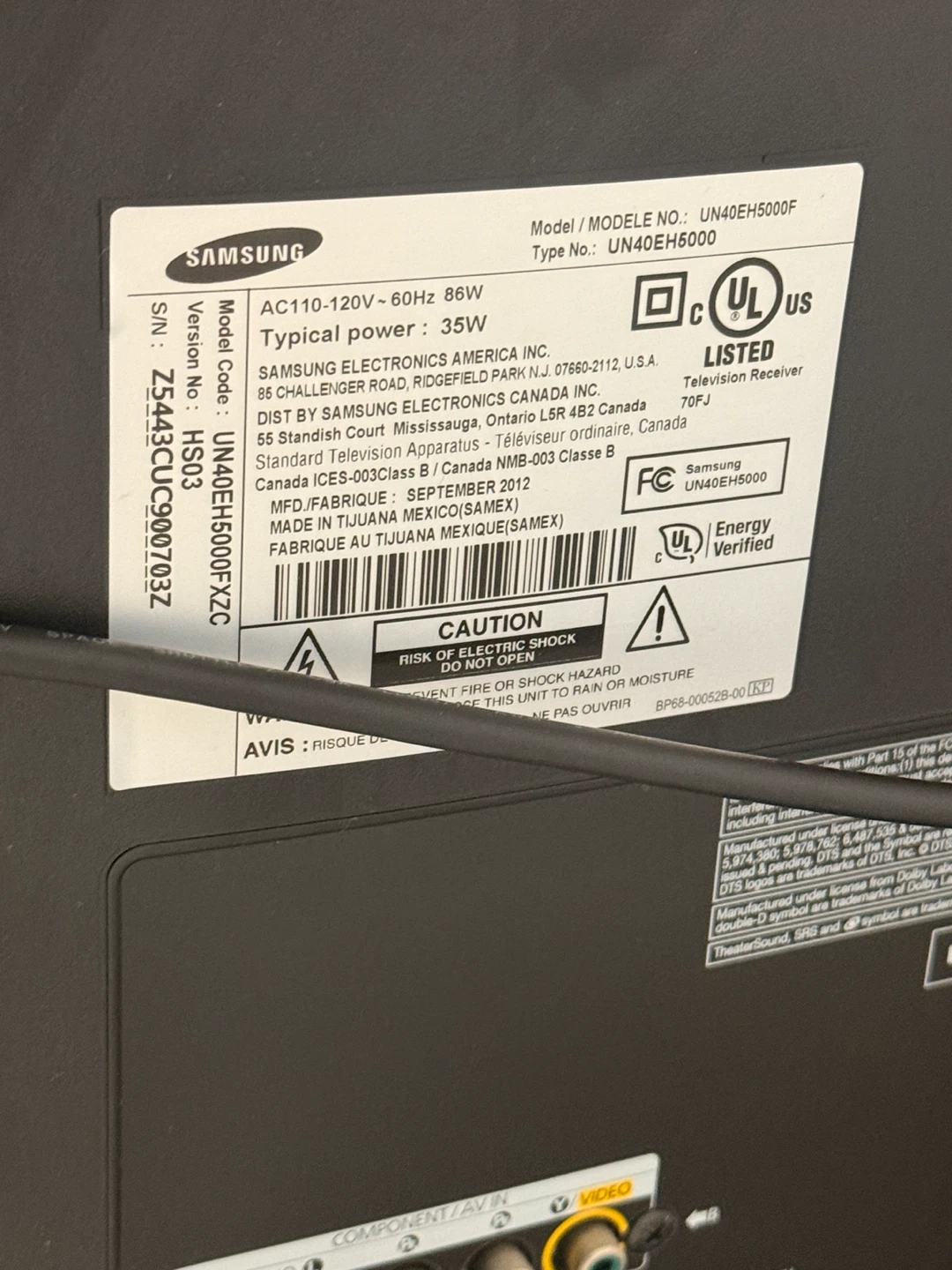 Samsung 40-inch LED Television UN40EH5000 - photo 3