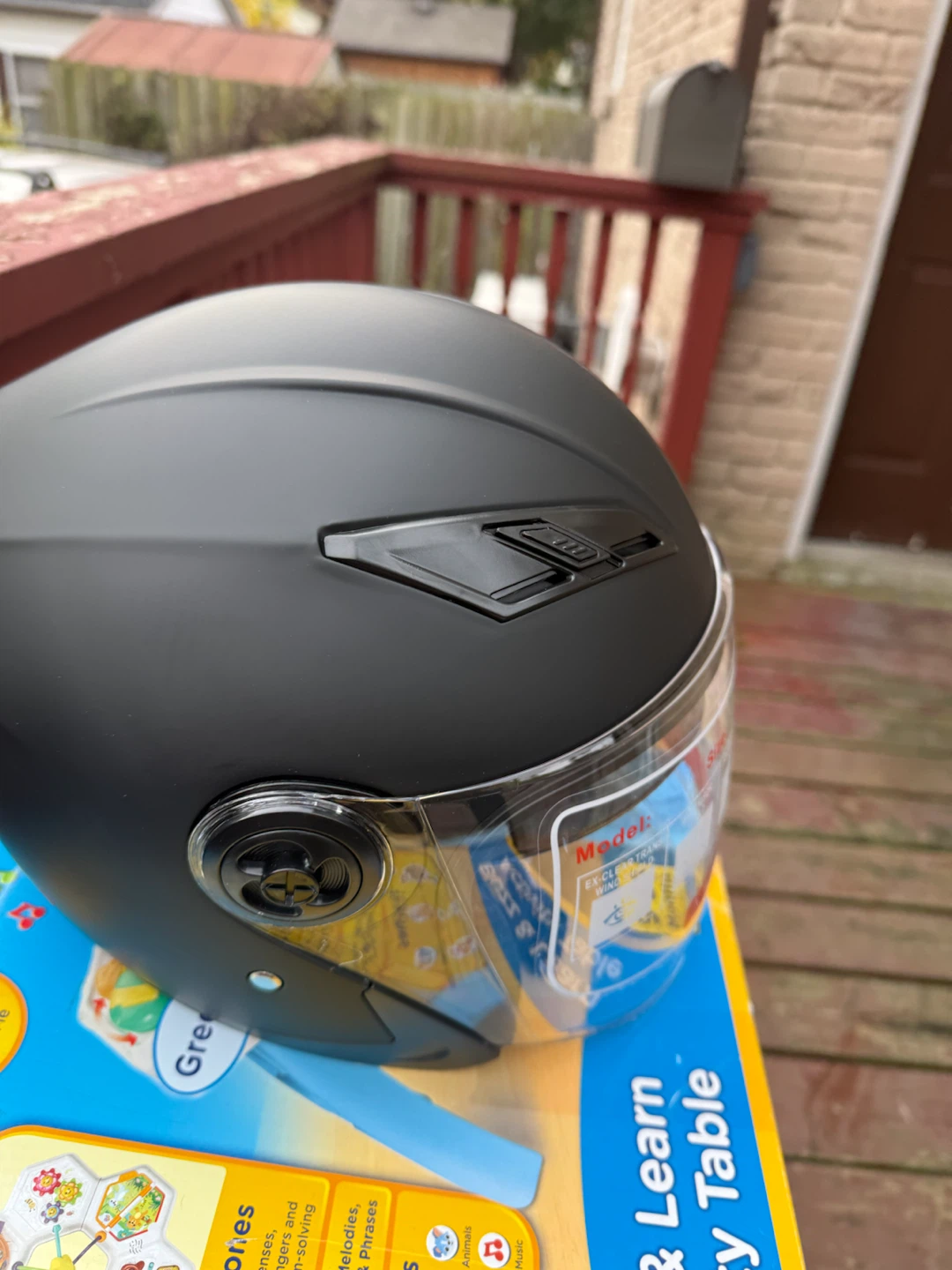 Matte Black Open Face MotorcycleHelmet size Large - photo 2
