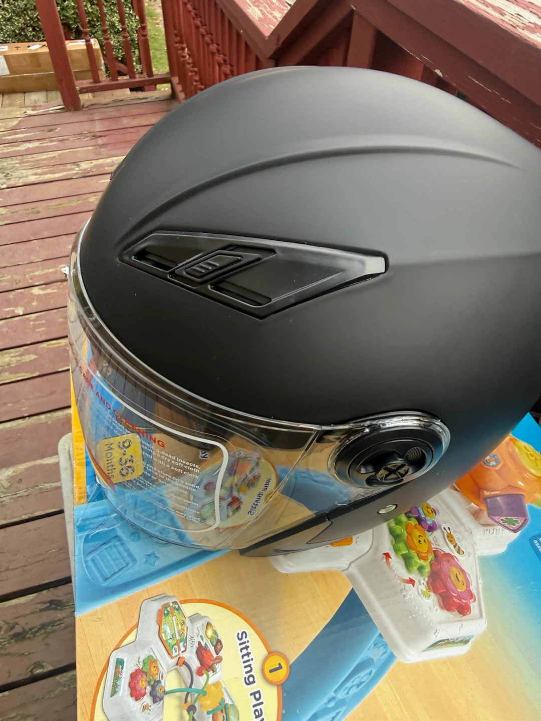 Matte Black Open Face MotorcycleHelmet size Large - photo 3
