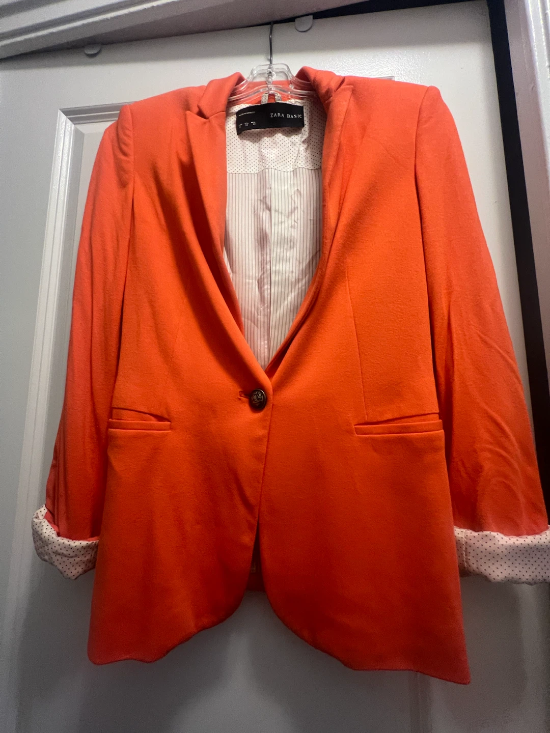Zara Basic Orange Blazer