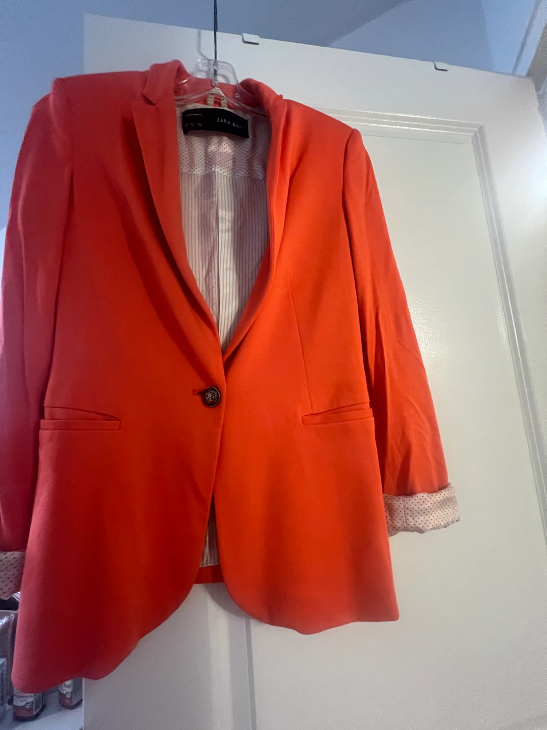 Zara Basic Orange Blazer - photo 2