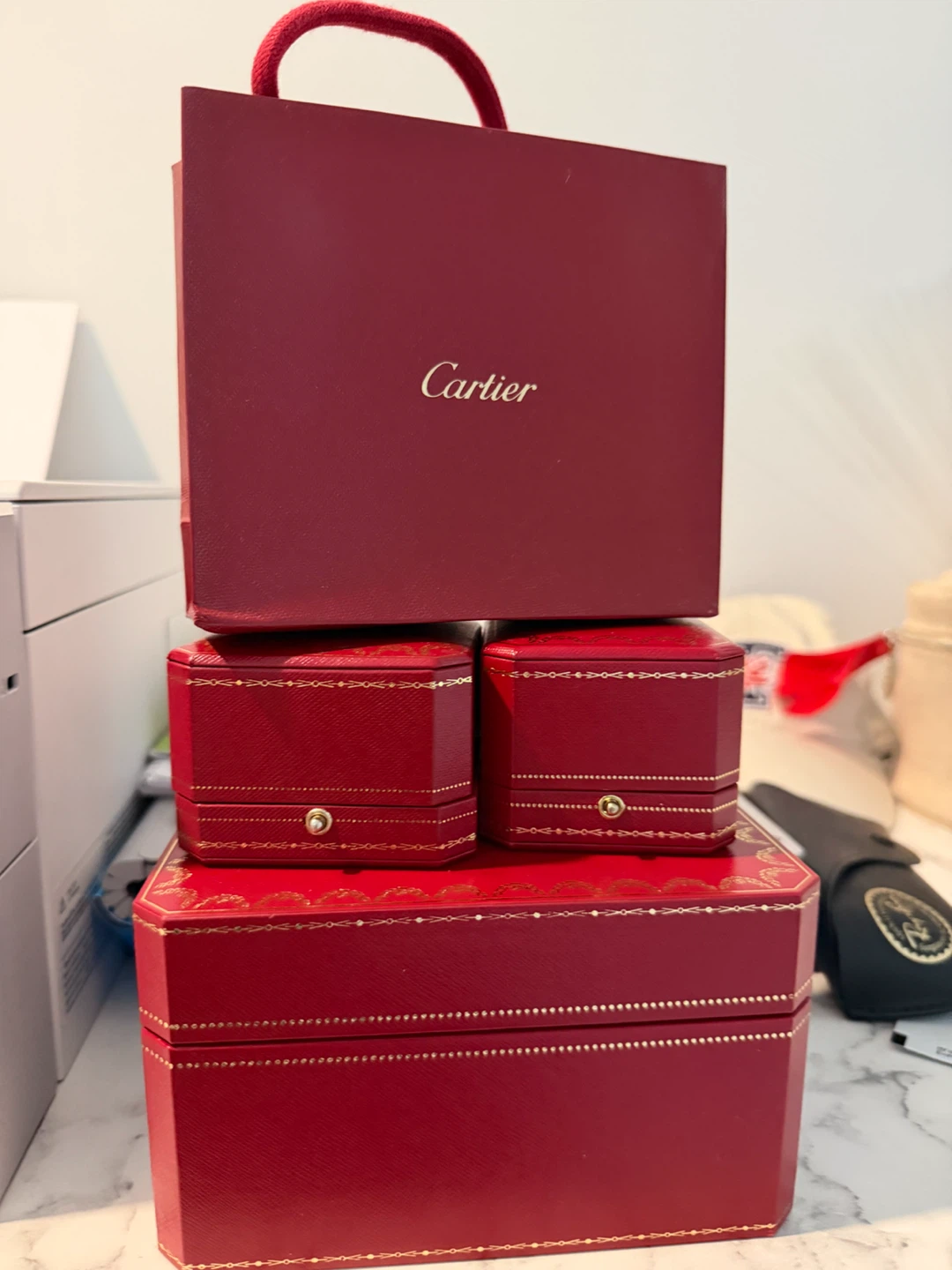 Set of 4 Authentic Cartier Boxes